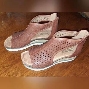 Corkys Women's Sugar Momma Tan Wedge Sandals